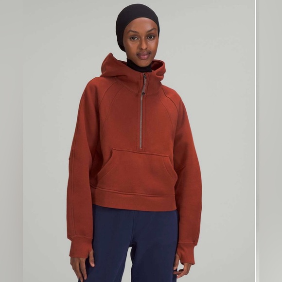 Lululemon scuba oversized half-zip hoodie in Date Brown - Picture 1 of 8